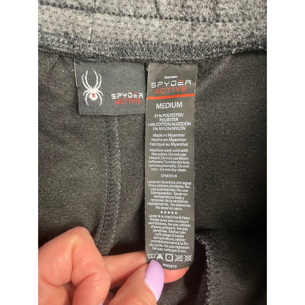 Spyder Active Gray Drawstring Stretch Athletic Sw… - image 4